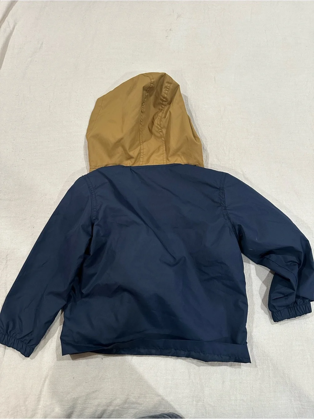 Gymboree Navy and Camel Hooded Raincoat